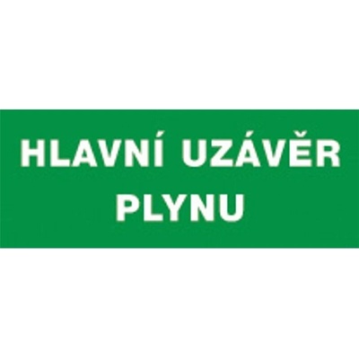 ČERVA Tabulka bezpečnostní - Hlavní uzávěr plynu - AKCE! 9903002799999