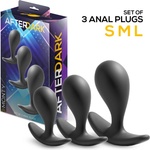Afterdark Monty Set of 3 Anal Plugs Black