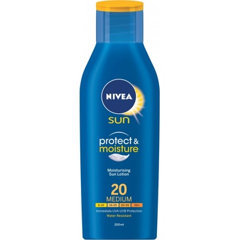 Nivea Sun Protect & Moisture hydratační mléko na opalování SPF20 200 ml
