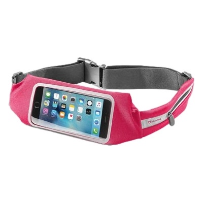 Cellularline Калъф Cellularline - 3539 Sports Belt, универсален, розов/сив (WAISTBANDVIEWP)