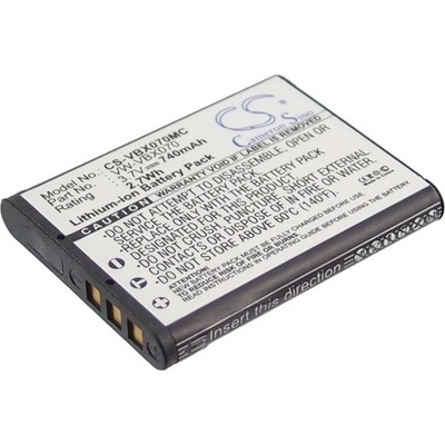 Батерия за Panasonic Hm-Ta2, Hx-Dc1, Hx-Dc10eb-K и други, 740 mAh, Li-Ion (CS-VBX070MC)