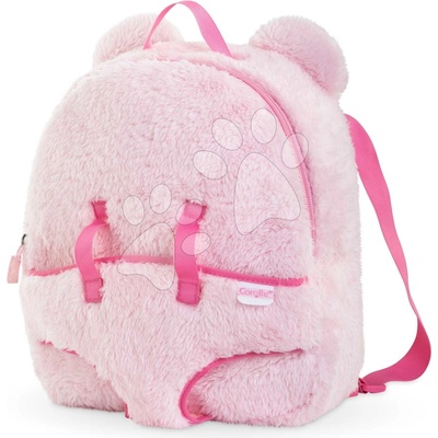 Corolle Batoh s klokankou Pink Plush Baby Doll Carrier Backpack pre 30 cm bábiku nastaviteľné popruhy