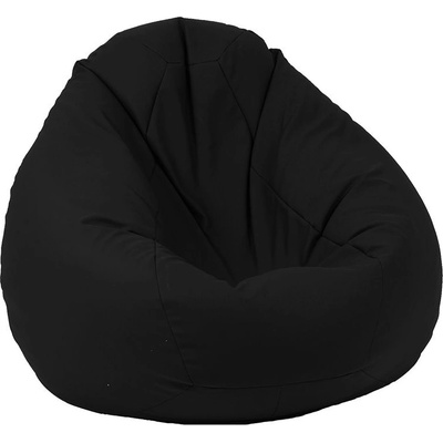 PUFRELAX Пуф, круша, 520л. , Nirvana Gigant - Panama Black, Водоустойчив, Перящ се калъф, Пълнеж от Полистиролни перли (PUF-G-NGG-PEX-BL)