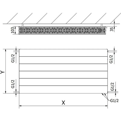 Mexen Line CVL22 W622L-090-060-00 900 mm x 600 mm