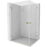 Mexen Lunar-B Duo душ кабина с отваряеми врати 90 x 75 см, прозрачна, златиста - 832-090L-075P-50-00 (832-090L-075P-50-00)