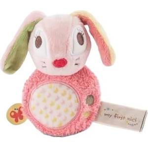NICI Мека играчка с дрънкалка NICI - Заекът Хопсали, 12 cm (46586) - ozone