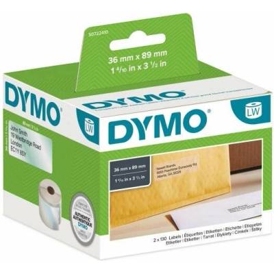 Dymo papírové štítky 89mm x 36mm / transparentní / velké / 1x260 ks (S0722410)