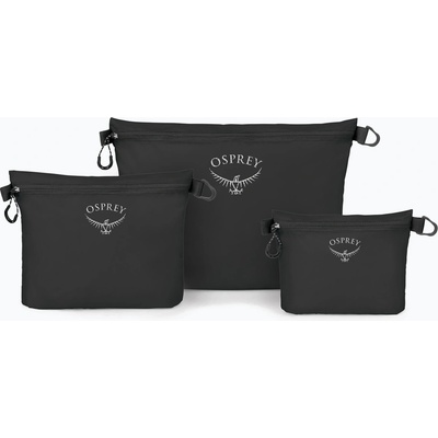 Osprey ultralight zipper sack sada 3 organizérov čierna