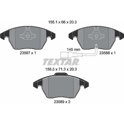 TEXTAR Sada brzdových platničiek 2358701