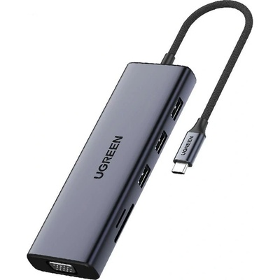 UGREEN Многофункционален адаптер ugreen cm498 9-in-1 usb-c