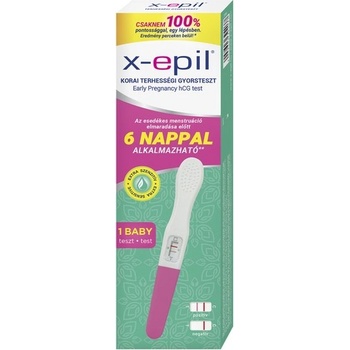 X-epil БЪРЗ ТЕСТ ЗА РАННА БРЕМЕННОСТ В ЕДНА СТЪПКА 1БР