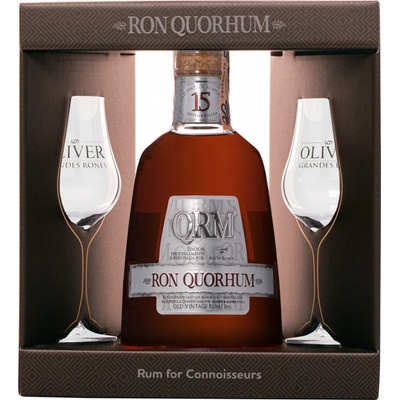 Ron Quorhum Solera 15 40% 0,7 l (dárčekové balenie 2 poháre)