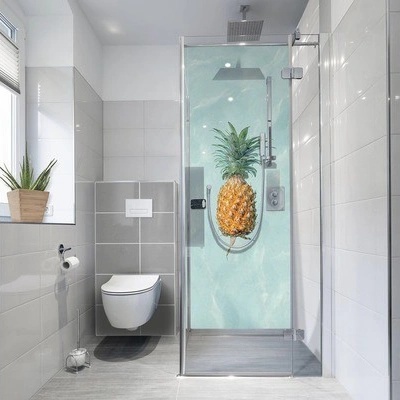 mySPOTTI Samolepiaca PVC tapeta do kúpeľnefresh Happy Pineapple 100x255 cm