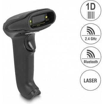 Delock Barcode Scanner 1D Laser fuer 2.4 GHz Bluetooth oder USB (90564)