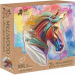 Milliwood Дървен пъзел Milliwood, Alternative Geometry, 500 части - Вълшебен кон (XXL-EtherealHorse-5048-C) - bright-toys
