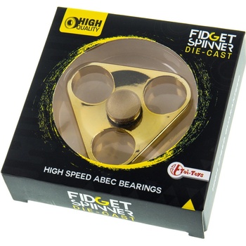 Fidget spinner kovový zlatý