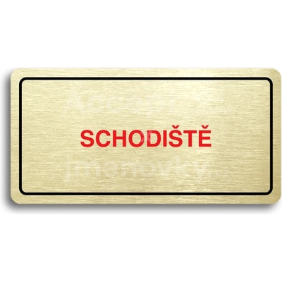 ACCEPT Piktogram SCHODIŠTĚ - zlatá tabulka - barevný tisk