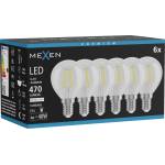 Mexen Vintis 6x LED Едисонова крушка E14, G45, 4W, Неутрална - 4000K, 470 lm, прозрачна - (L156-E14-0440-00x06)