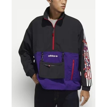 Adidas Half Zip Windbreaker Jacket Black/Purple