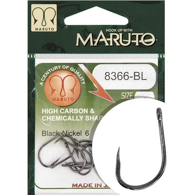 MARUTO CARP 8366BL BARBLESS STRAIGHT EYE FORGED REVERSED RINGED HC BLACK NICKEL vel.4 10ks