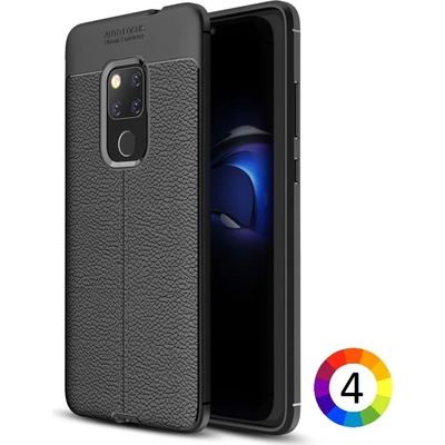 Huawei Mate 20 Удароустойчив Litchi Skin Калъф и Протектор