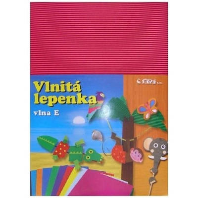 Barevná vlnitá lepenka B4 10ks růžová