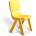 RFG Детски стол RFG Chico, пластмасов, с облегалка, 41 х 35 х 62 cm, жълт