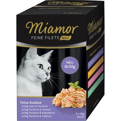Miamor Feine Filets kuřecí maso a tuňák jelly 8 x 50 g