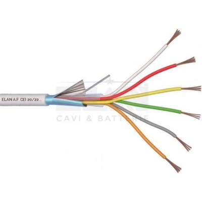 Elan Алармен кабел 6x0, 22mm Cu екраниран, 100 метра