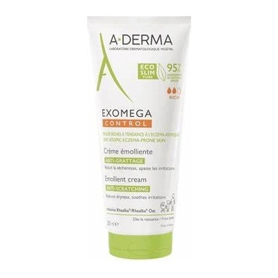 A-Derma Exomega Control Emollient Cream telový krém pre veľmi suchú citlivú a atopickú pokožku 200 ml