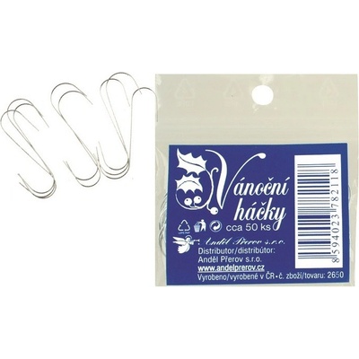 Anděl Přerov Vánoční závěsné háčky 3,5 cm 50 ks