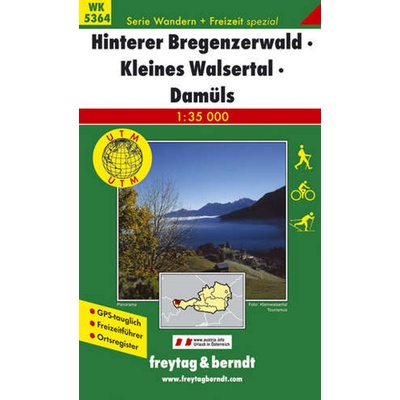 Turistická mapa F&amp B 5364 Hinterer Bregenzerwald 1:35 000