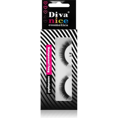 Diva & Nice Cosmetics Accessories Lashes nalepovacie mihalnice z prírodných vlasov No. 1 1 ks