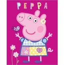 Carbotex Detská dievčenská fleecová deka Prasiatko Peppa