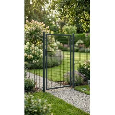 Strend Pro METALTEC ECO, 1000/1000/50x50 mm, čtvercový rám, antracit, jednokřídlý, zahradní, ZN+PVC,