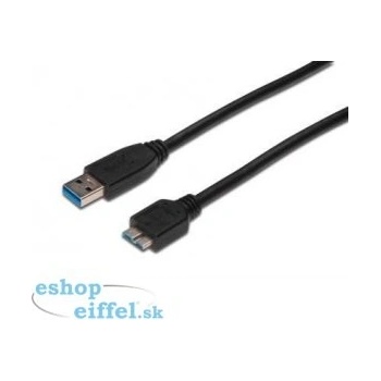 Assmann AK-300116-010-S USB 3.0, USB A M(plug)/microUSB B M(plug), 1m, černý