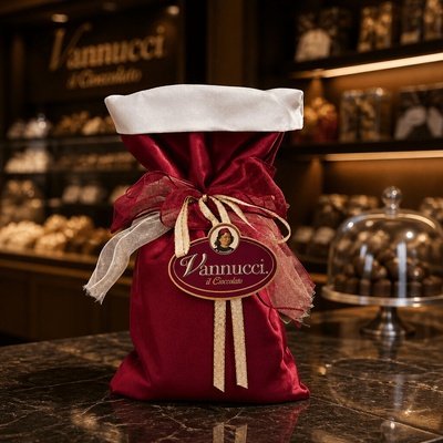 Vannucci Luxusný výber plnených čokoládových praliniek rosso 0,5 kg