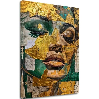 Papilora Elegantní obraz ženy Smaragdový sen - 80x120 cm
