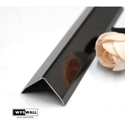 8К Огледална Г-Образна Декоративна Стоманена Лайстна | Цвят: Черно | 15*15мм, 25*25мм 2500мм