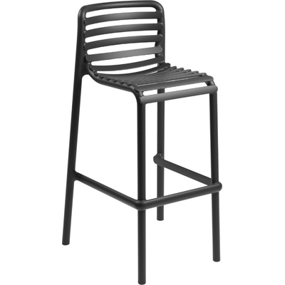 Nardi Antracitově šedá plastová zahradní barová židle Doga 75 cm