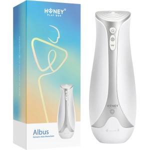 Honey Play Box Albus - мъжки мастурбатор с пулсация и вибрация - бял
