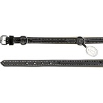 TRIXIE Нашийник за кучета King Of Dogs черно-бежов, кожен S-M/31-37см