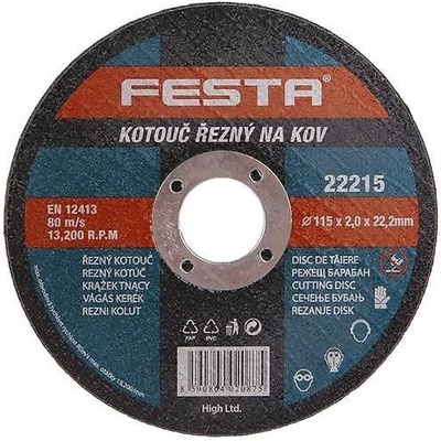 FESTA Диск за рязане на метал 115 х 2.0 х 22.2 мм festa 22215 (22215)