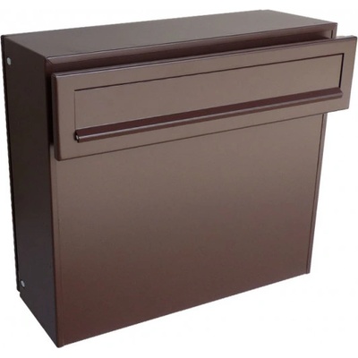 Poštovní schránka A-050 s vhozem do plotu a branky - RAL 8017 MAT. - HNĚDÁ ČOKOLÁDOVÁ – Zboží Mobilmania