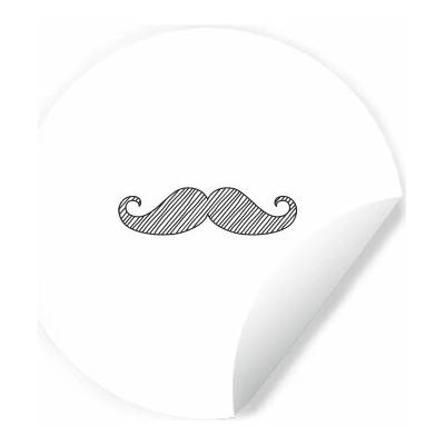 Samolepky kruh knír movember