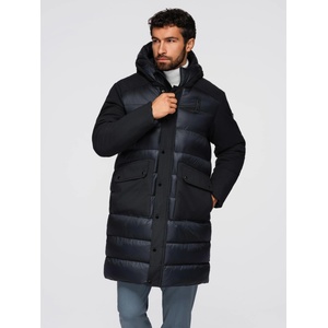 Ombre Clothing Мъжко дълго прошивано яке с големи джобове - черно V1 OM-JALJ-0308 Ombre Clothing Ombre Clothing | Siv | МЪЖЕ | S