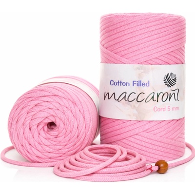 Bavlněná šňůra Abigail 5 mm růžová 403-02
