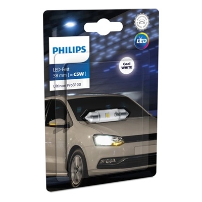 Крушка, LED, светлини купе PHILIPS C5W, 12V, 0, 6W, 6000K, 50lm, 1 бр