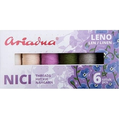 Sada lněných šicích nití Ariadna Talia (6x70m) - Leno Earth