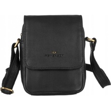 Černá pánská kožená crossbody taška GT227